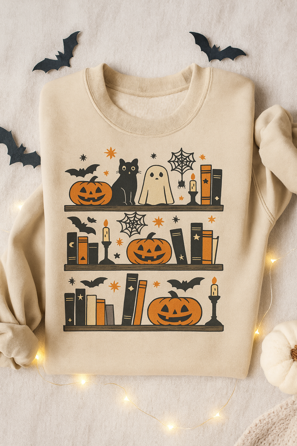 Halloween Bookshelf Sweatshirt