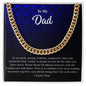 To My Dad | I Love You - Cuban Link Chain