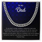 To My Dad | I Love You - Cuban Link Chain