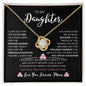 To My Daughter Love, Mom | Loveknot Necklace