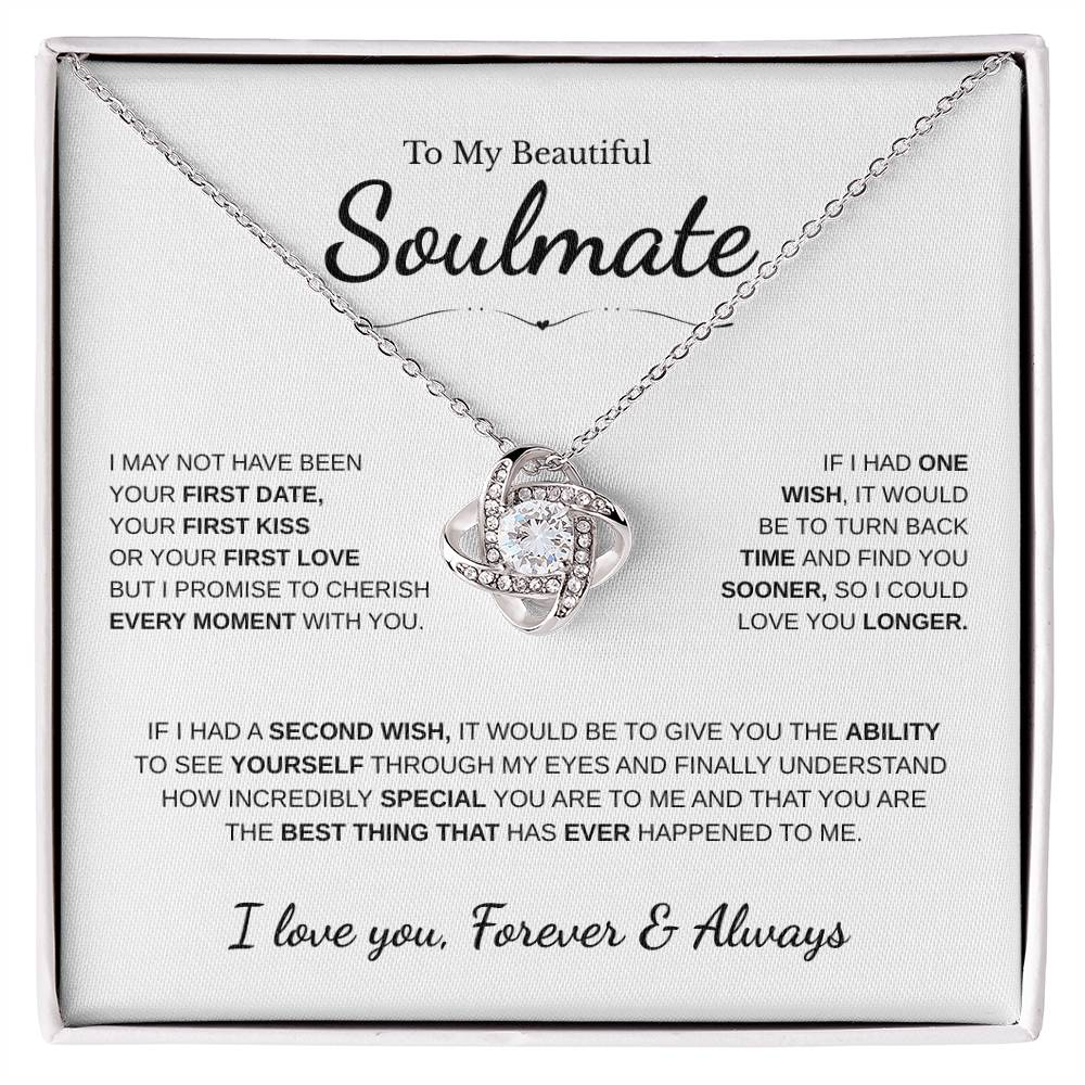 To My Beautiful Soulmate | Love Knot Necklace