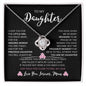 To My Daughter Love, Mom | Loveknot Necklace