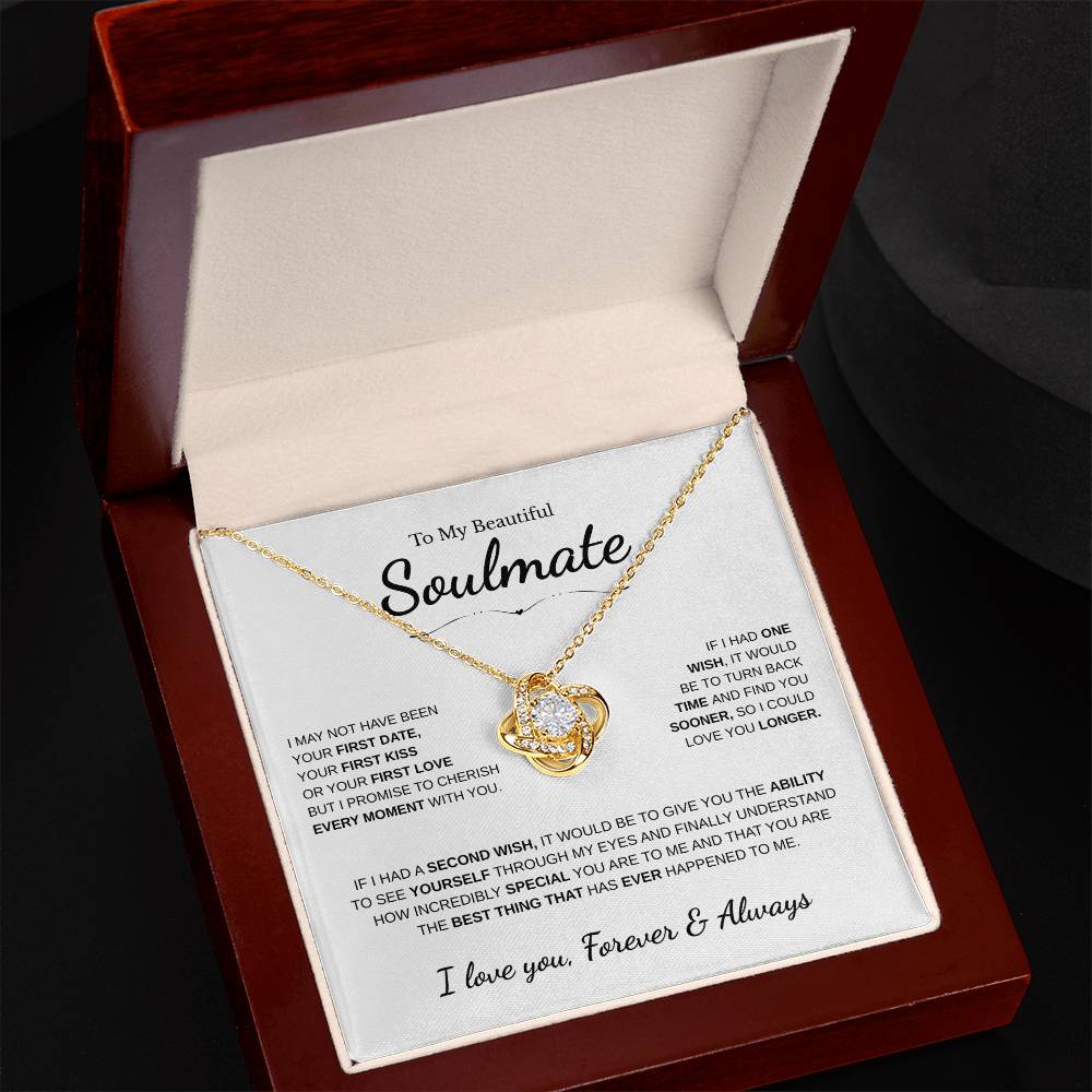 To My Beautiful Soulmate | Love Knot Necklace