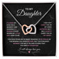 To My Daughter | I Will Always Love You - Interlocking Hearts Necklace