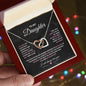 To My Daughter | I Will Always Love You - Interlocking Hearts Necklace