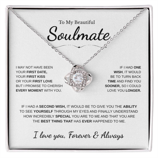 To My Beautiful Soulmate | Love Knot Necklace